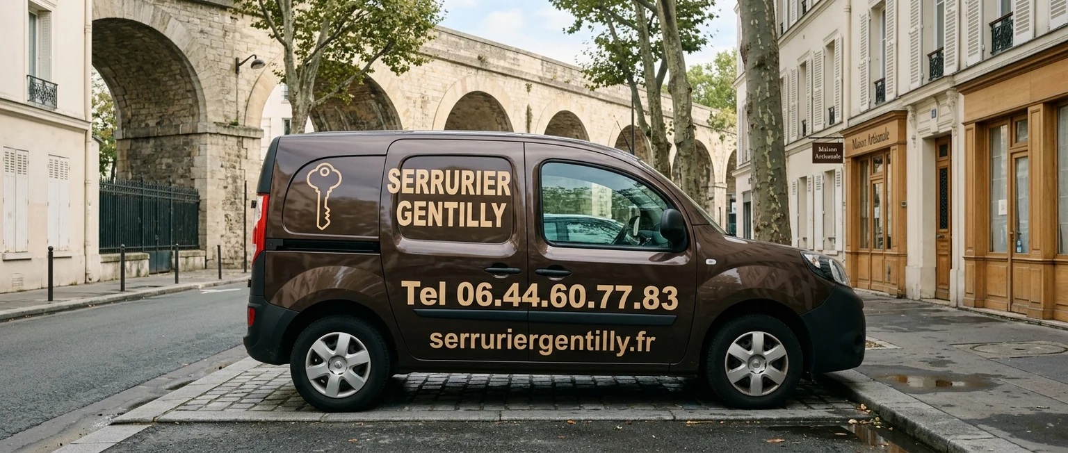 Véhicule Serrurier Gentilly avec coordonnées